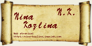 Nina Kozlina vizit kartica